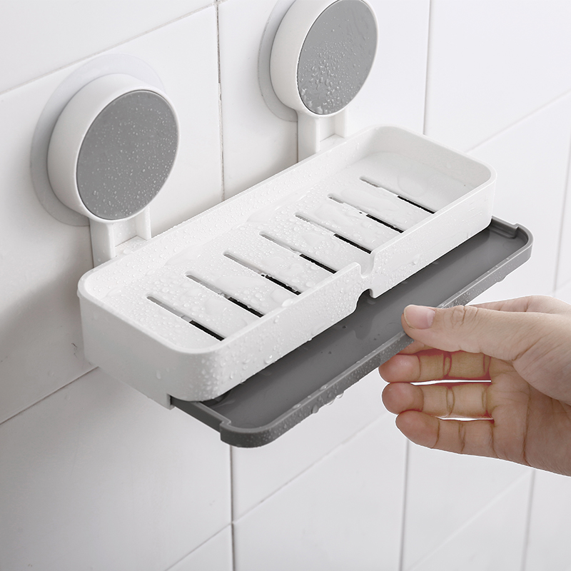 soap rack with drain tray