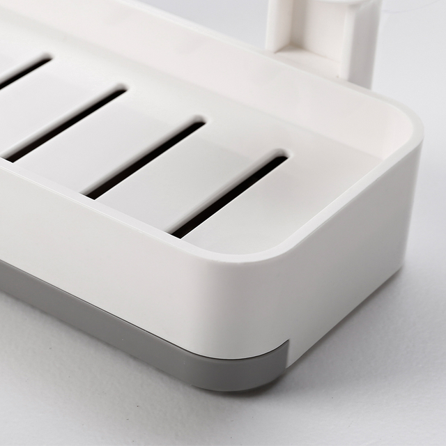 soap rack with drain tray