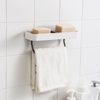 Wall Mounted Soap Dish with Towel Rack