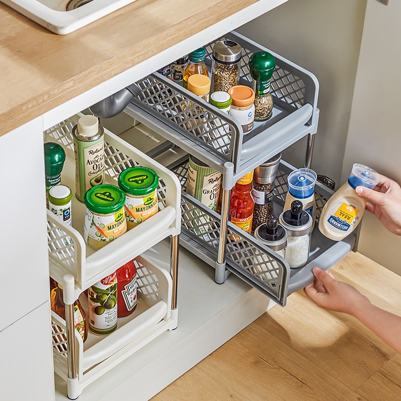 undersink storage rack with drawers