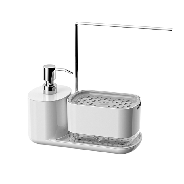 Liquid Soap Dispenser with Rag Holder