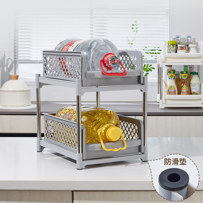 undersink storage rack with drawers
