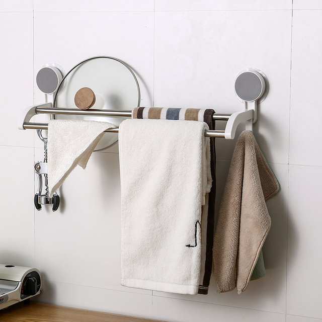 double poles towel rack