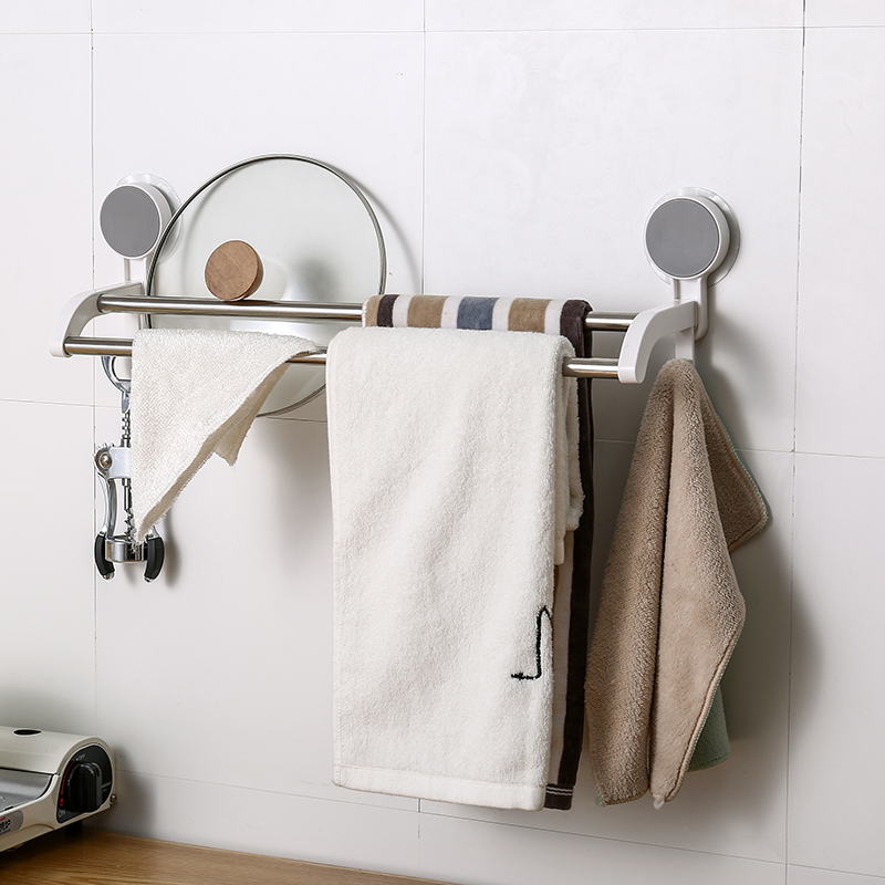 double poles towel rack