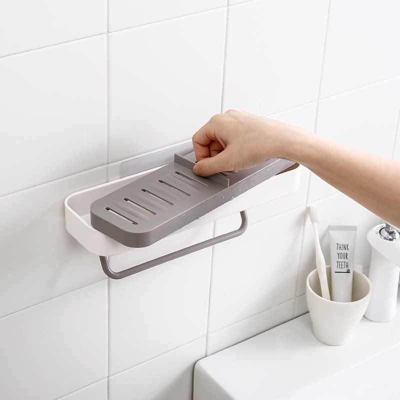 Wall Mounted Soap Dish with Towel Rack