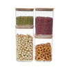 Clear Airtight Canister with Bamboo Lid