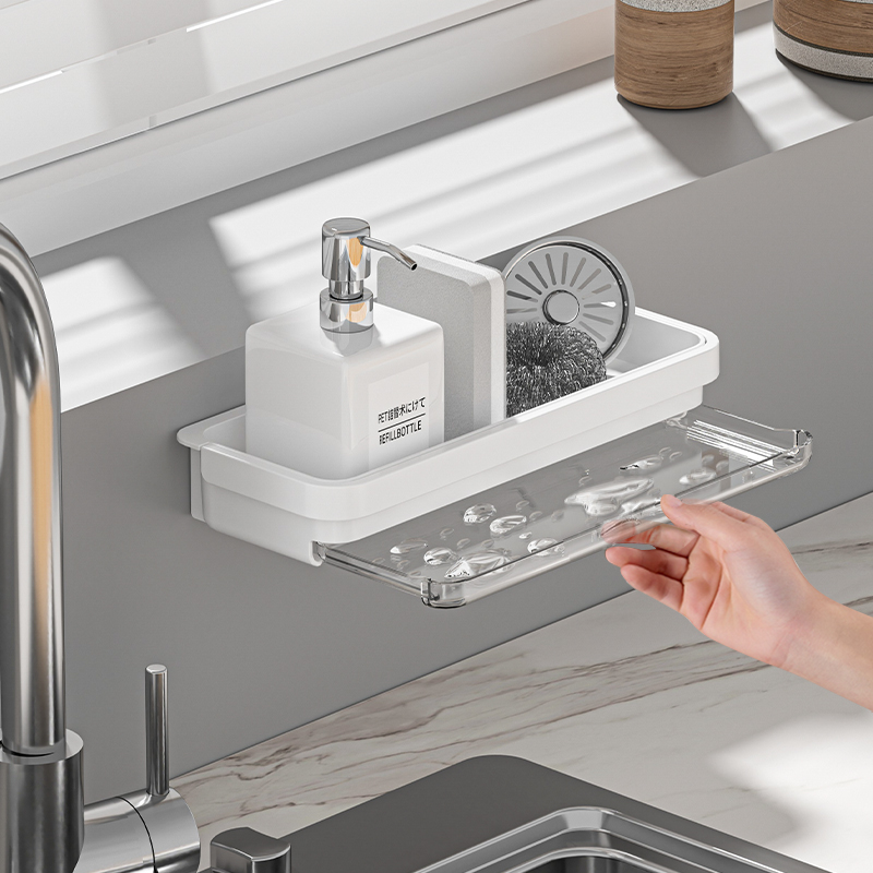 Wall mounted Storage Rack with Drain Tray