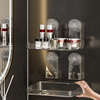 Powerful suction cup storage rack, detachable suspension, drying and drainage shower rack, storage rack, injection molded acrylic bathroom supplies, miscellaneous use storage rack