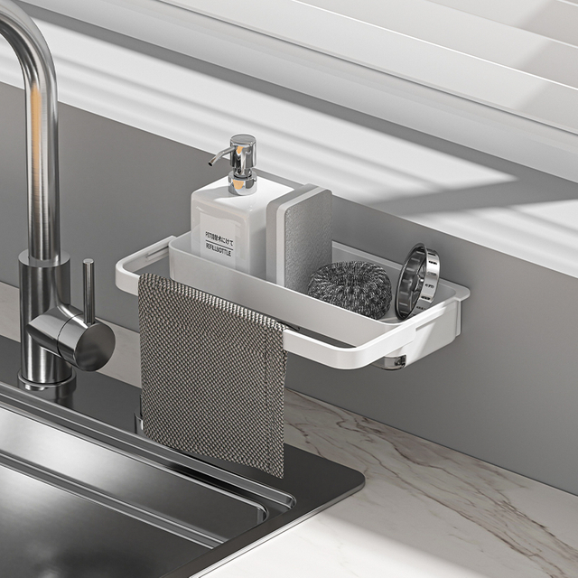 Wall mounted Storage Rack with Drain Tray