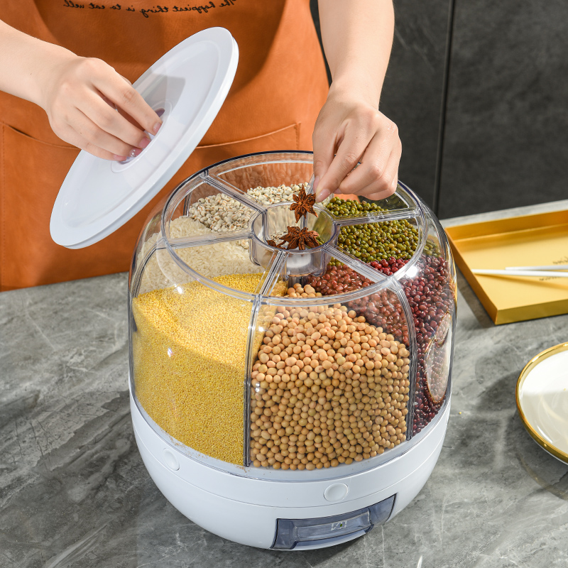 Rotating Grain Storage Container