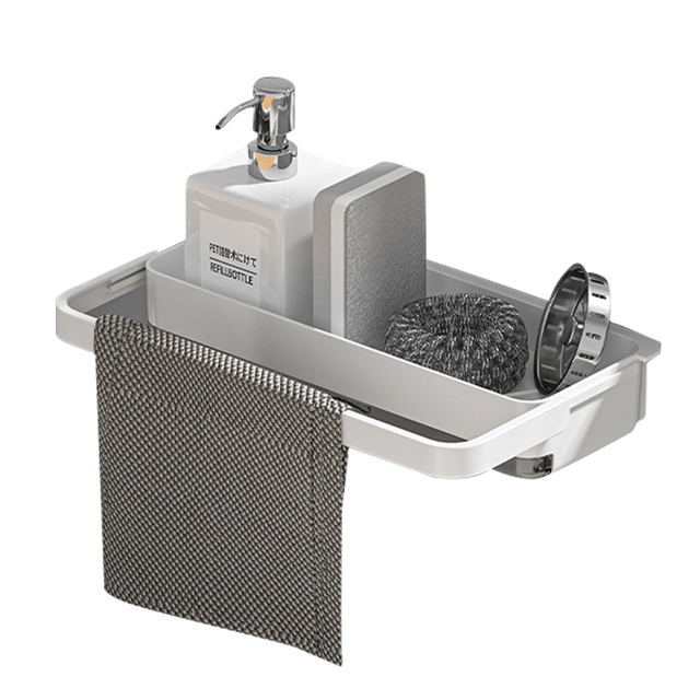 Wall mounted Storage Rack with Drain Tray