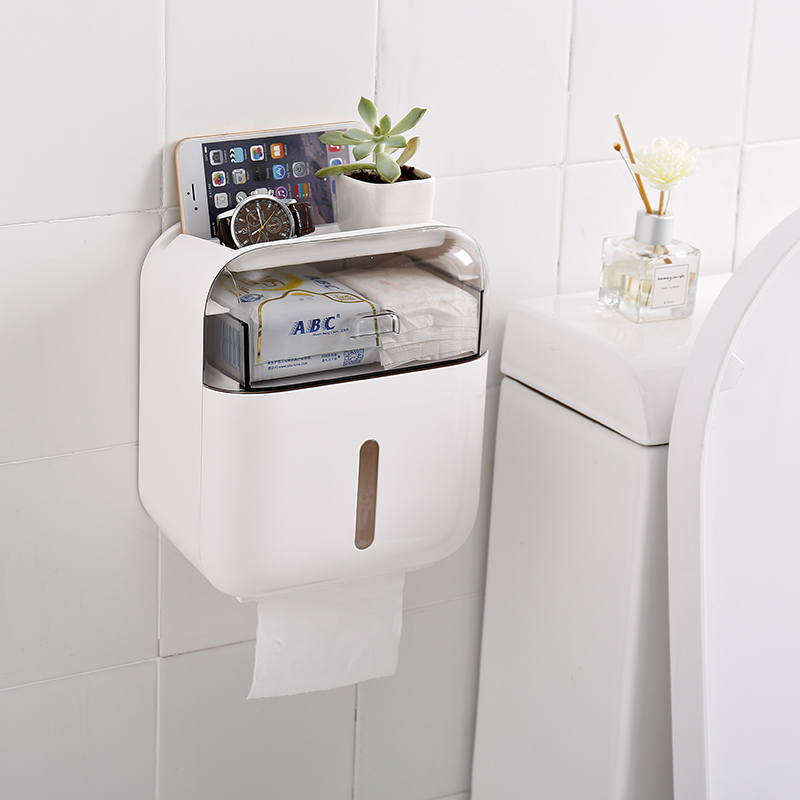 Roll Paper Dispenser with Drawer And Rack