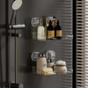 Powerful suction cup storage rack, detachable suspension, drying and drainage shower rack, storage rack, injection molded acrylic bathroom supplies, miscellaneous use storage rack