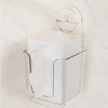 Suction cup wall mounted tissue box, made of acrylic, used for storing facial tissues and tissues