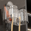 Vacuum suction angle bathroom wholesale acrylic bathroom storage suction cup toothbrush storage rack wall rack