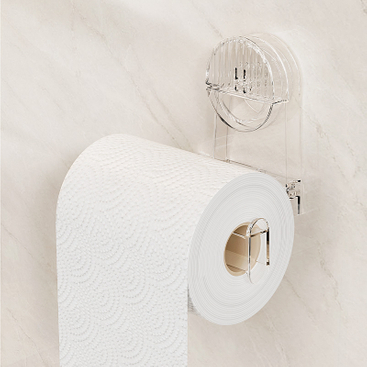 Suction cup paper holder storage rack
