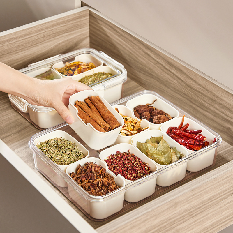 Sealed Snackle Storage Box With Divider Plastic Divided Serving Veggie Tray With Lid
