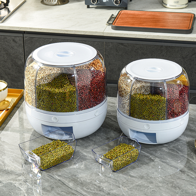 Rotating Grain Storage Container