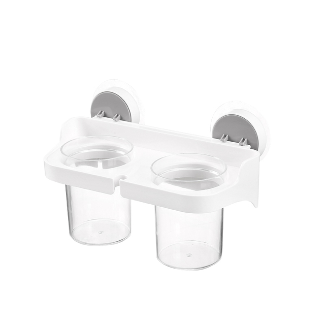 Wall-mounted toothbrush holder cup