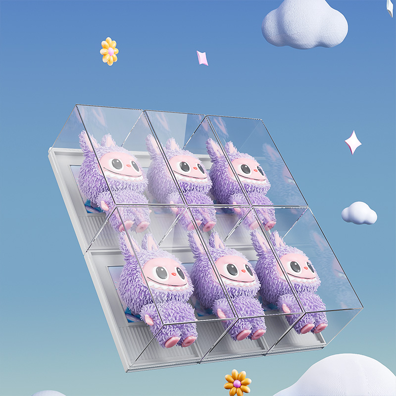 Multifunctional Acrylic Mini Toy Display Box Transparent Blind Box Figurine Toy Storage Box