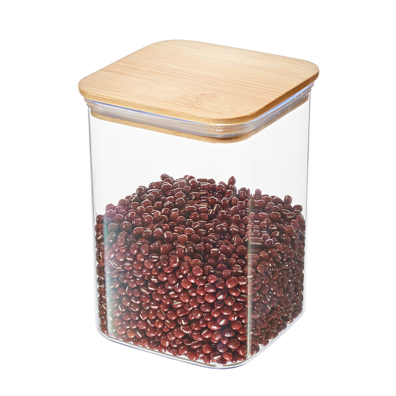 Clear Airtight Canister with Bamboo Lid