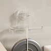 Suction cup paper holder storage rack