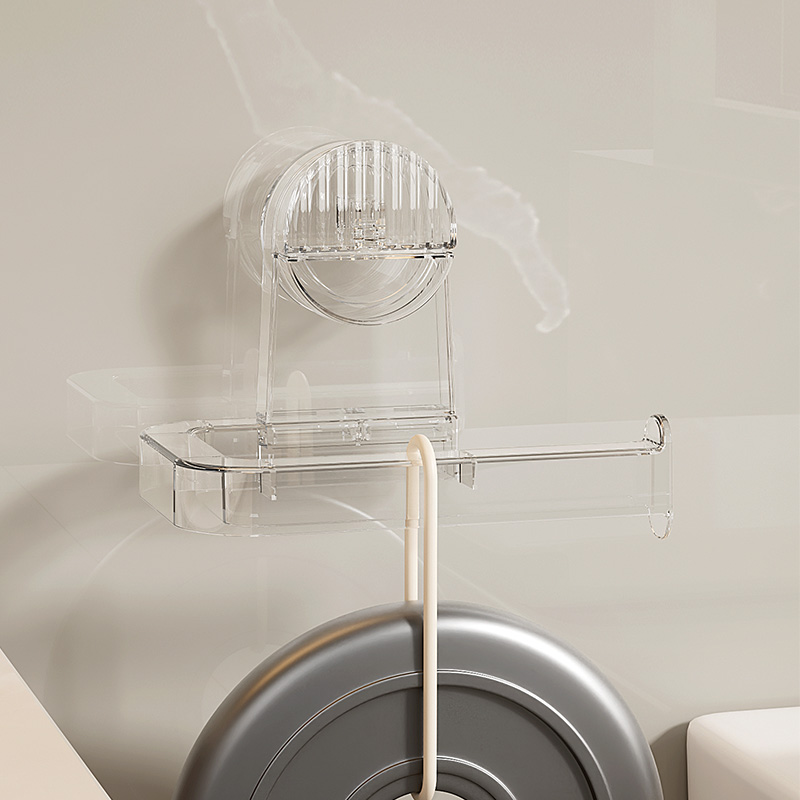 Suction cup paper holder storage rack