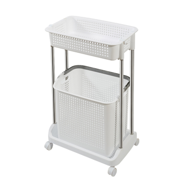 Laundry Shelf with Laundry Basket