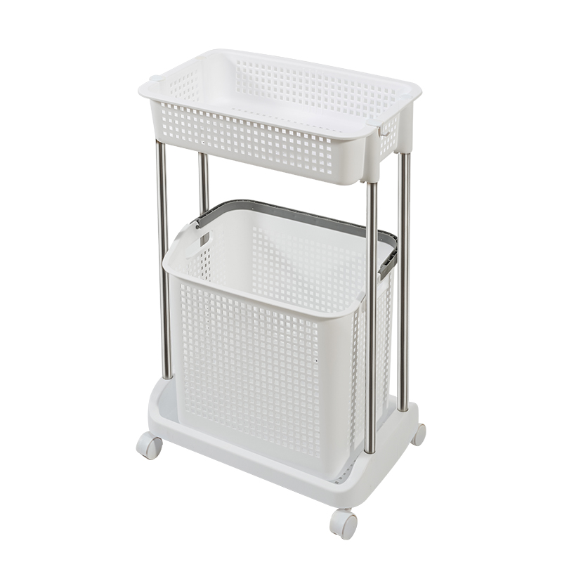 Laundry Shelf with Laundry Basket