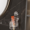 Vacuum suction angle bathroom wholesale acrylic bathroom storage suction cup toothbrush storage rack wall rack