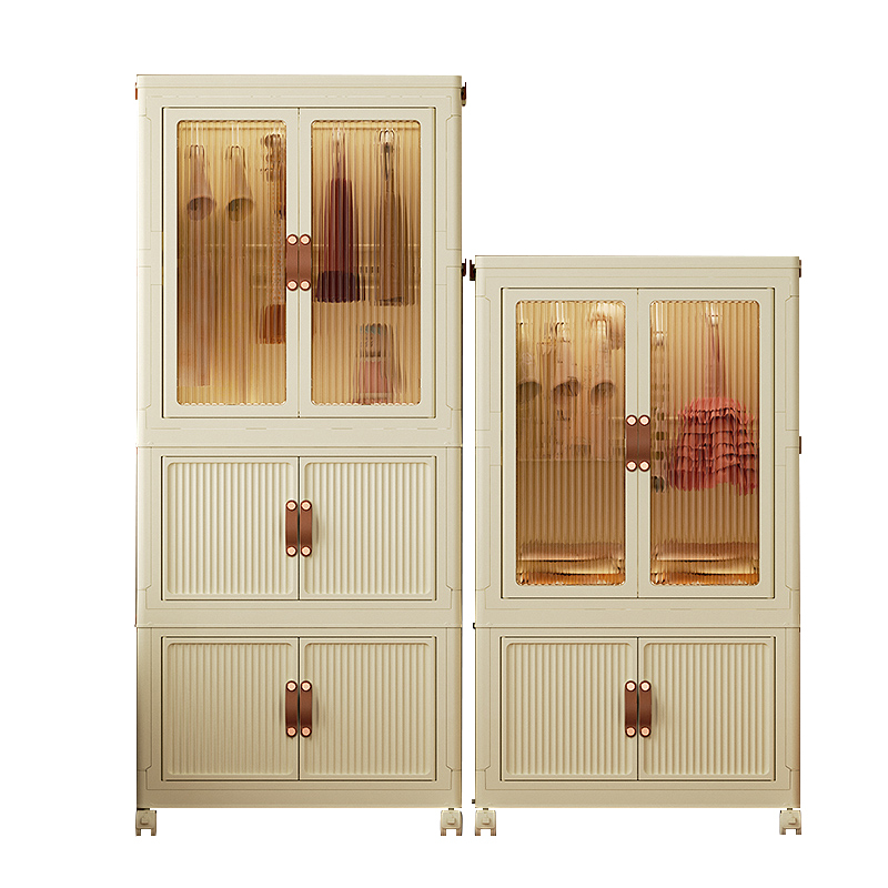 Plastic Wardrobe White Wheels