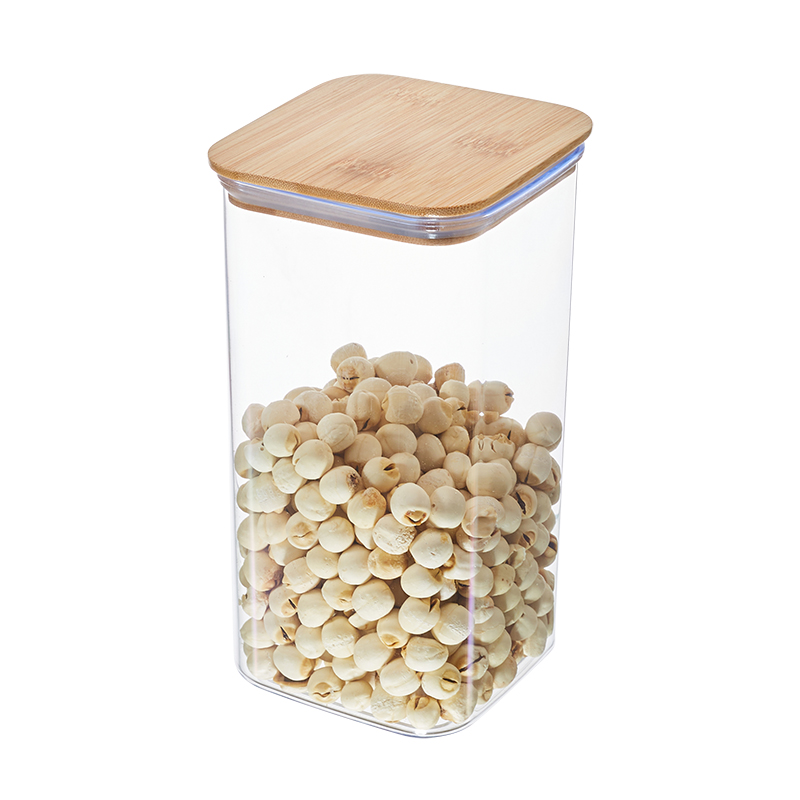 Clear Airtight Canister with Bamboo Lid