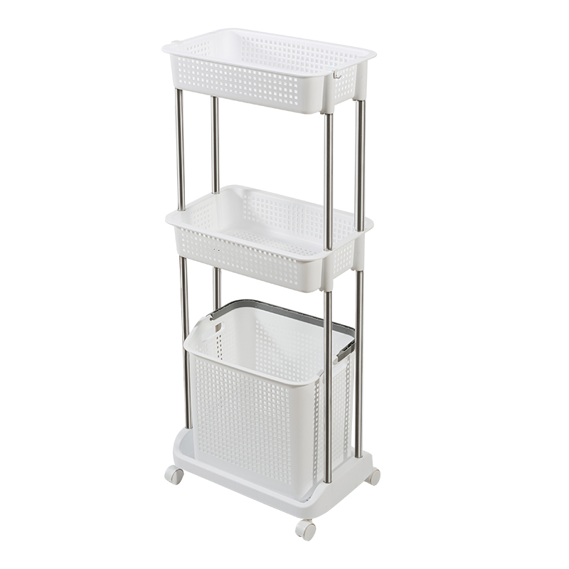 Laundry Shelf with Laundry Basket
