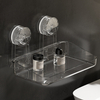 Powerful suction cup storage rack, detachable suspension, drying and drainage shower rack, storage rack, injection molded acrylic bathroom supplies, miscellaneous use storage rack