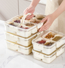 Sealed Snackle Storage Box With Divider Plastic Divided Serving Veggie Tray With Lid